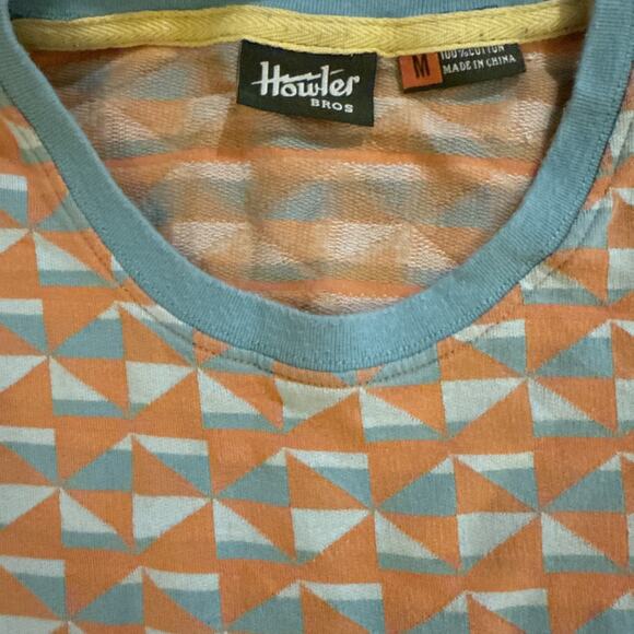 Howler Bros. Jacquard Mens M Pocket Tee With Logo Graphic Short Sleeve Aztec - Picture 5 of 7